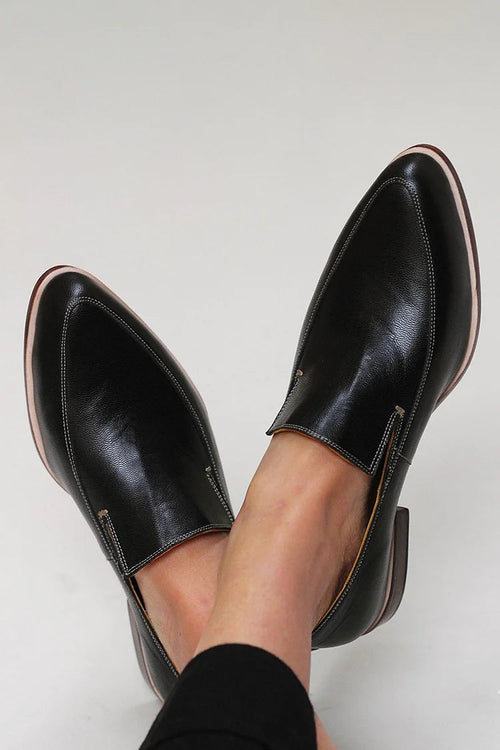 Zofia™ | Mocassin Patchwork Noir