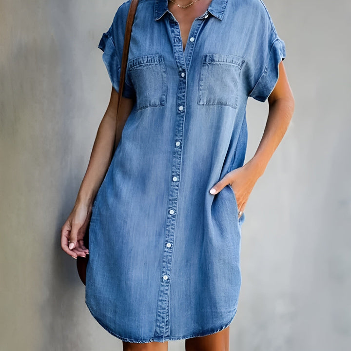 DIANE - ROBE CHEMISE DÉCONTRACTÉE À BOUTONS