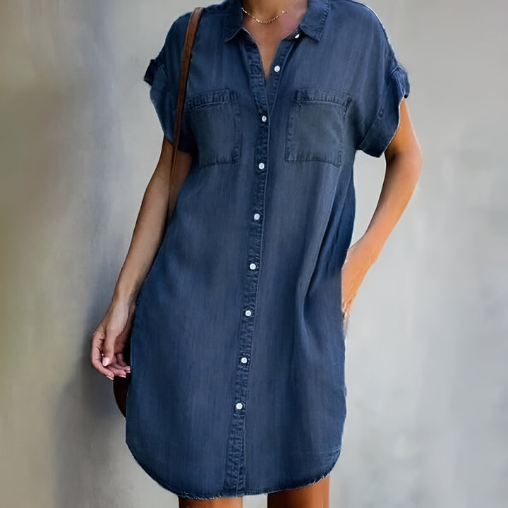 DIANE - ROBE CHEMISE DÉCONTRACTÉE À BOUTONS