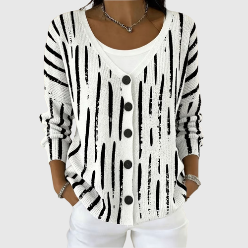 Cardigan en Maille Confortable Boutonné
