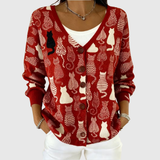 Cardigan en Maille Confortable Boutonné