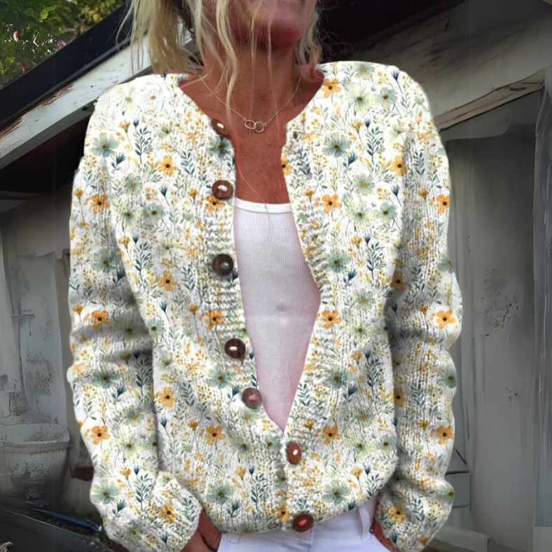 FLEUR - GILET À FLEURS POUR FEMME