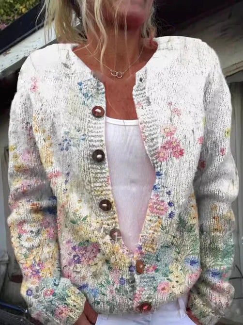 FLEUR - GILET À FLEURS POUR FEMME