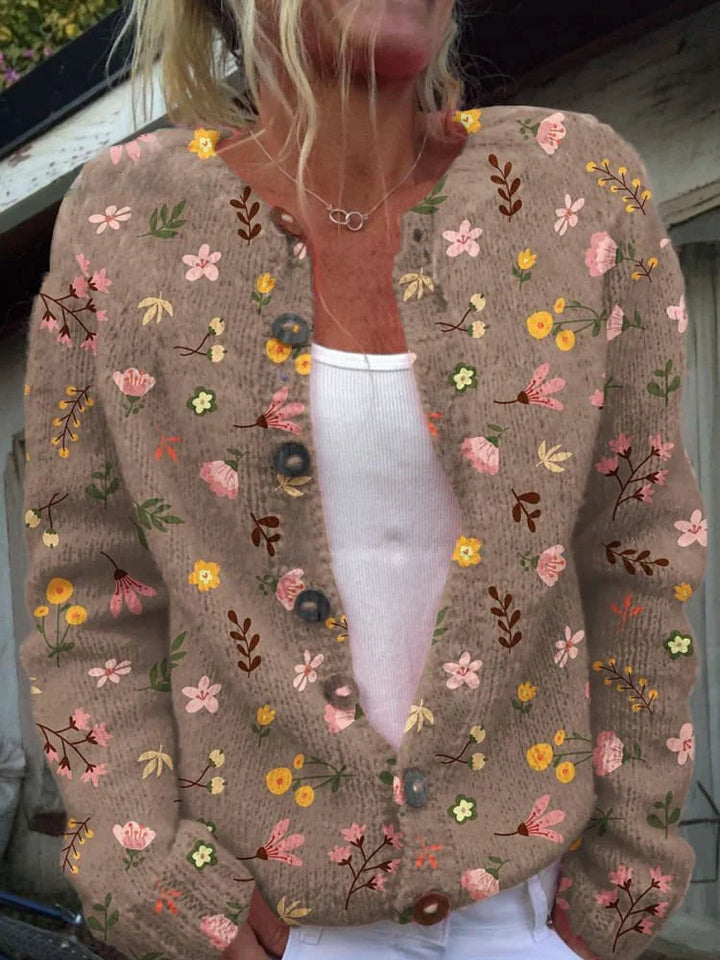 FLEUR - GILET À FLEURS POUR FEMME