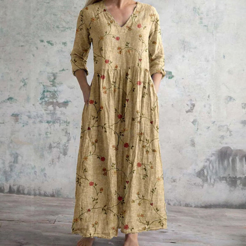 ANNE - ROBE LONGUE MAXI À FLEURS