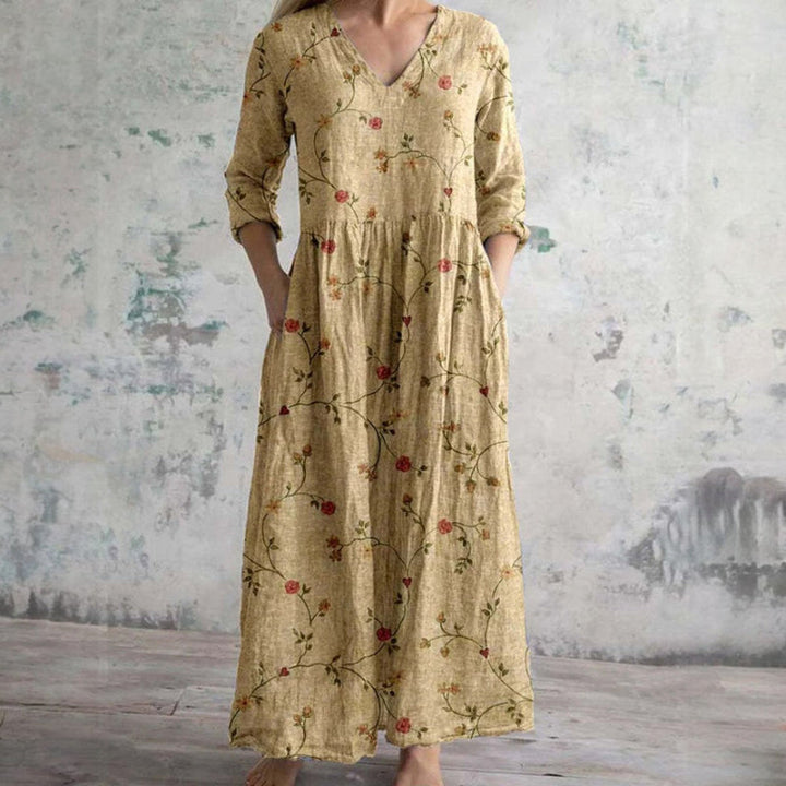 ANNE - ROBE LONGUE MAXI À FLEURS