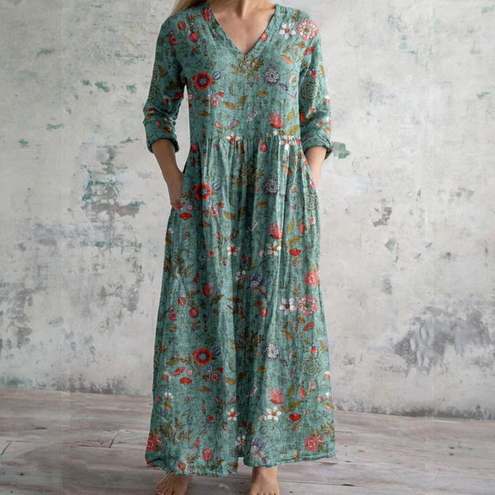 ANNE - ROBE LONGUE MAXI À FLEURS