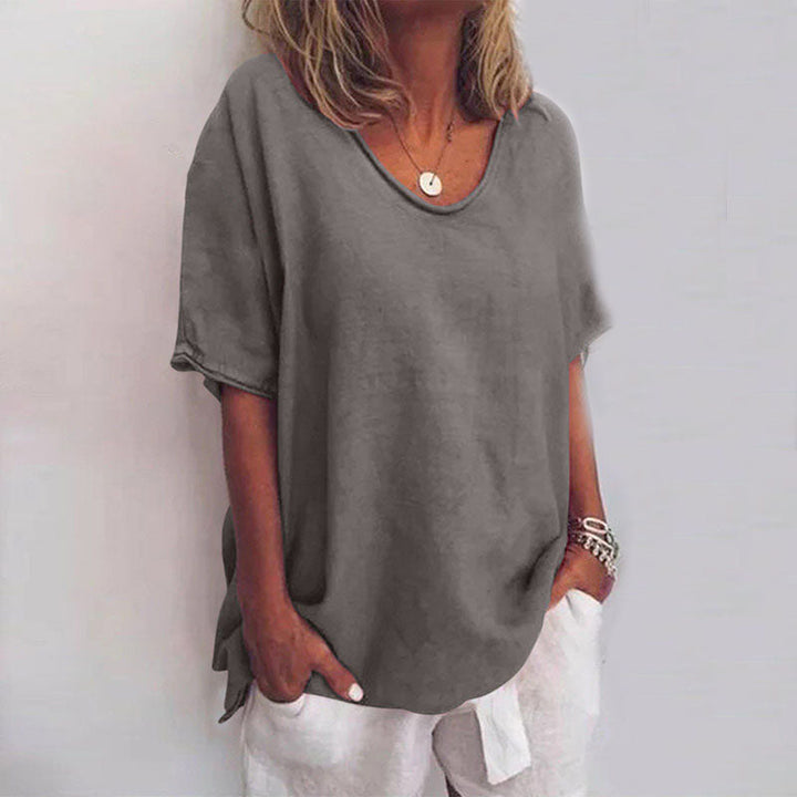 CAMILLE - BLOUSE OVERSIZE À COL V