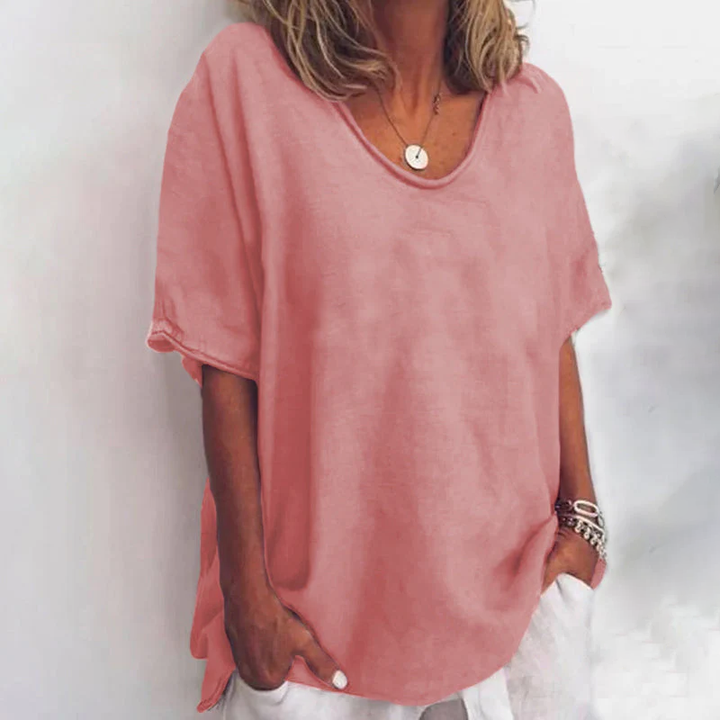 CAMILLE - BLOUSE OVERSIZE À COL V