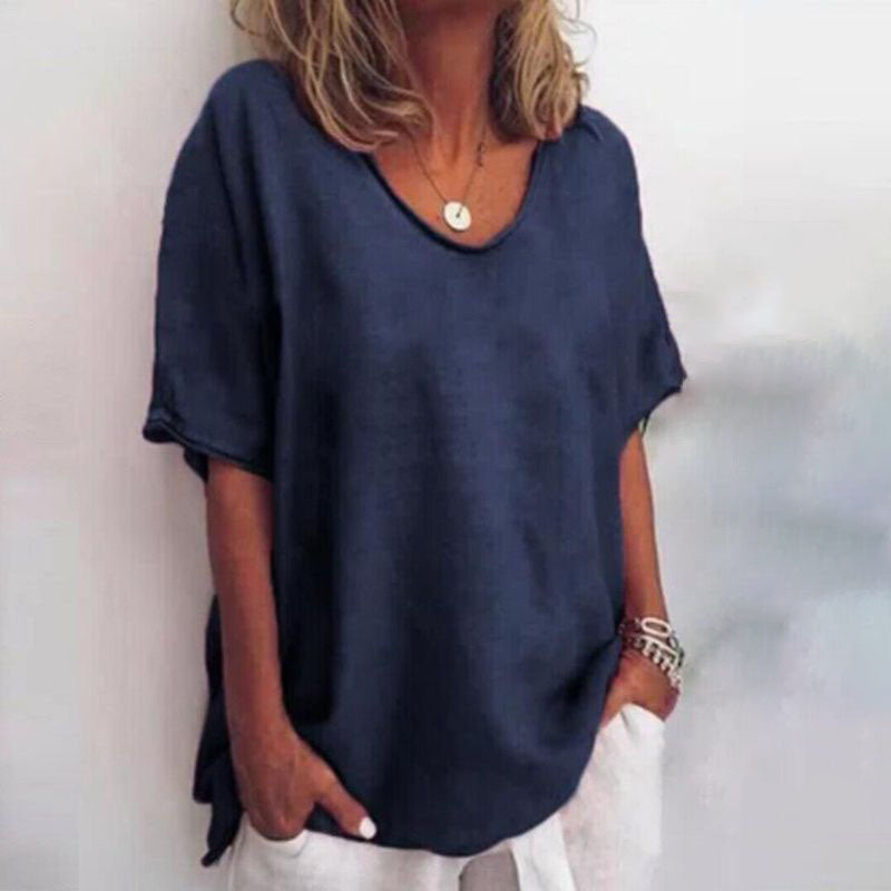 CAMILLE - BLOUSE OVERSIZE À COL V