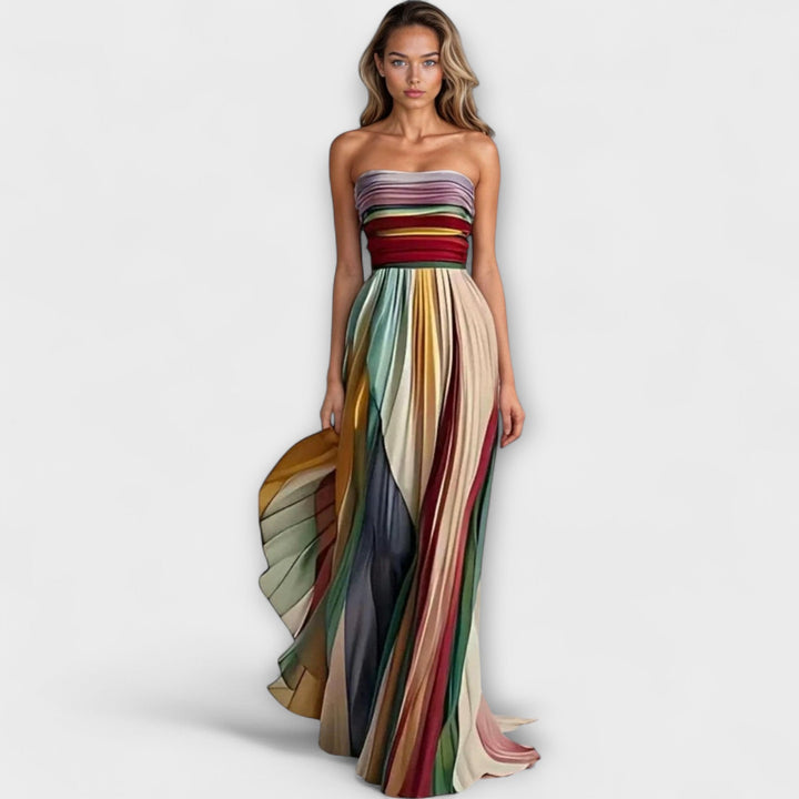 ÉLINA - ROBDE LONGUE EN TISSU PREMIUM