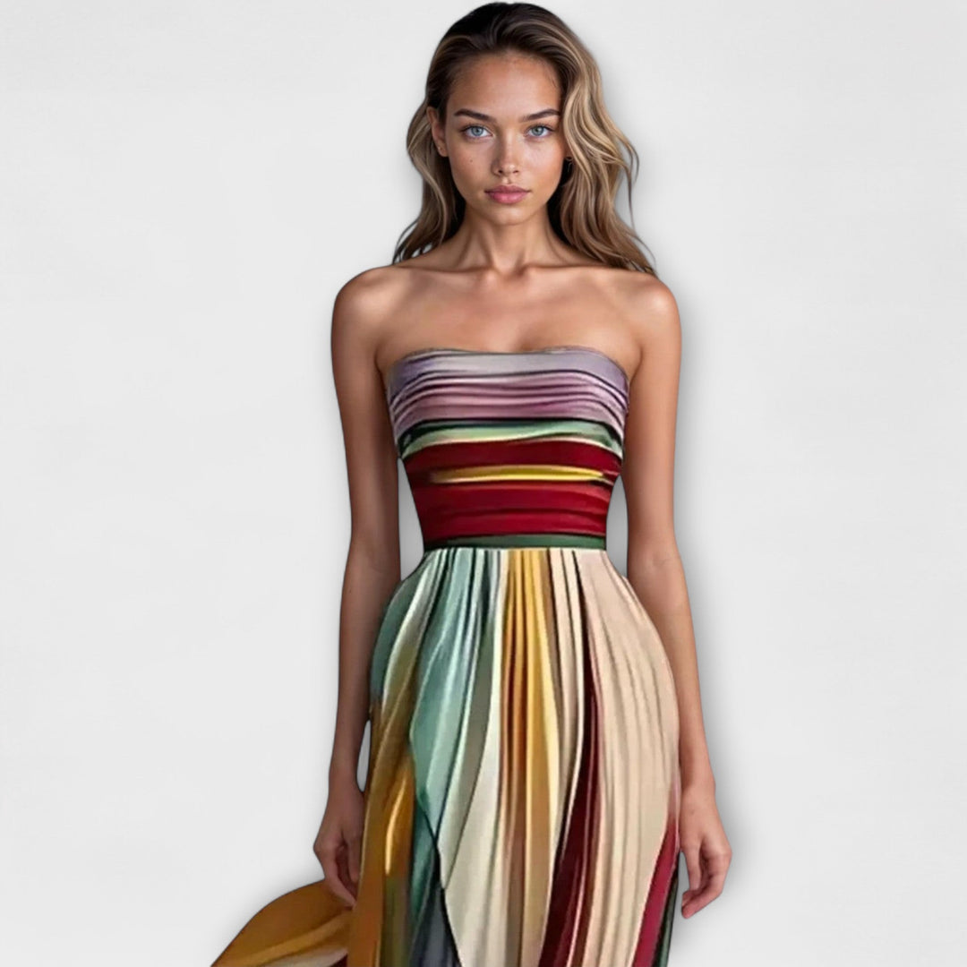 ÉLINA - ROBDE LONGUE EN TISSU PREMIUM