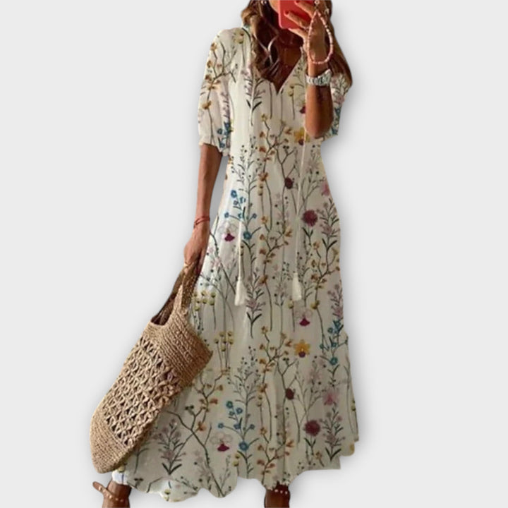 BETTINA - ROBE MAXI BOHÈME ÉLÉGANTE