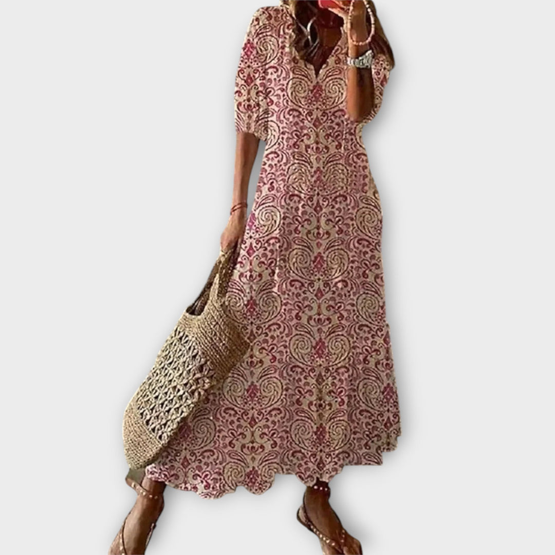 BETTINA - ROBE MAXI BOHÈME ÉLÉGANTE